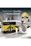 Pressure Cooker Eco, 12L Silver Aluminium Pressure Cooker with Lid and Whistle - 8
