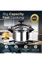 Pressure Cooker Eco, 12L Silver Aluminium Pressure Cooker with Lid and Whistle - 2