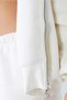 Women's Oversized Tracksuit Set Zip White – Zippered, Hooded , Wide Leg, 3 Thread Fleece-Lined Fleece - 6