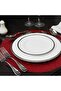 1 Piece Red Christmas Placemat American Style Dining Table Non-Slip Washable Heat Resistant - 6