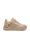 Zrne-003 Premium Beige Lace-Up Women's Sneaker with Mesh Detail