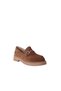 Genuine Leather Loafer Women's Shoes with Metal Buckle - 2