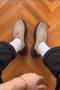 Tulsa Genuine Leather Moc Toe Contrast Detailed Toothed Sole Men's Shoes - 5