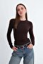 Crew Neck Basic Blouse B1496-Dk2 - 2