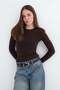 Crew Neck Basic Blouse B1496-Dk2 - 5