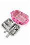 3 Compartment Steel Nutrition Container 620 ml Vgn 7097 - 5