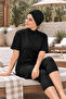 Water Repellent Quick Drying Swimsuit Suit Patterned Plus Size - 3
