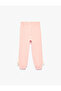 Cotton Shaped Jogger Sweatpants with Bowknot and Elastic Waistband - 5