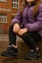 Banded Unisex Short Children's Sports Outdoor Shoes-Black-Lilac - 6