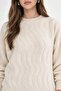 Mixray Hair Braid Patterned Ribbed Knit Sweater - 3