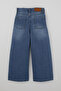 Girl's Jean Trousers, Washable, Zippered, Buttoned, 4-8 Years Old, Blue - 6