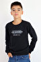 Boy's Sweatshirt Los Angeles Lettering Printed 8-14 Years, Black