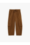 Cotton Comfortable Fit Waist Tie Pocket Cargo Parachute Pants - 5