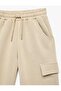 Balon Cut Jogger Sweatpants with Cargo Pockets and Tie Waist - 6