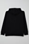 Boy's Sweatshirt with Letter a Embroidery and Emblem, Ages 9-14, Black - 6