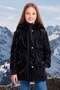 Drawstring Hooded Girls' Coat