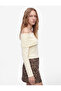 Viscose Blended Long Sleeve Off-Shoulder Blouse - 2