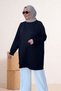 68052 Plus Size Ribbed Modal Tunic in Own Fabric - Black - 2