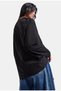 Women's Black W5 Oversized Double Piece Design Shirt Sweatshirt - 7