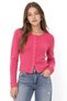 Mixray Buttoned Slim Fit Ribbed Knit Cardigan