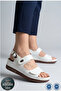 Women's Orthopedic Anatomical Footbed Double-Strap Hook-and-Loop Back-Buckled Daily Sandals Slippers