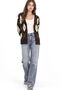 Mixray Diamond Patterned V-Neck Buttoned Oversize Cardigan