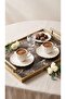 -Oyster Pearl Pearl 4 Piece Porcelain Coffee Cup Set for 2 People (Gold Gilded) - 5