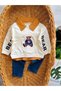 Teddy Bear Printed Sweatshirt with Jeans Trousers 6-24 Months Stylish Seasonal Baby Boy Set
