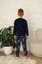 New Style Autumn/Winter Boys' Space Figure Astronaut Pattern Fleece Pajama Set 4565 - 4