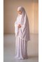 Women's Purple Floral Patterned 2-Piece Sleeveless Prayer Set Purple – Hijab Prayer Dress - 2