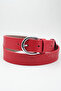 100% Genuine Leather 3 cm Women's Belt Red - 2