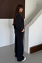 Oversize Zippered Lace-Up Waist Modal Women's Suit 3184 Black - Special Series - 8