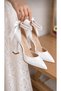 Women's High Heels Double Pearl Ankle Closed Stiletto Shoes Bridal Wedding Evening Dress Shoes Evening Party Shoes - 2