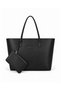 13-14-15,6-17,3 Inch Laptop Compatible Faux Leather Black Large Size Women's Shoulder Bag Daily Office Bag with Wallet - 3