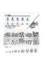240pcs Stainless Steel Hex Socket Screw Set M3/M4/M5/M6/M8 Grub Screws with Cone Point & Tapered End - 8