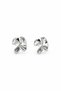 Silver color asymmetric form earrings
