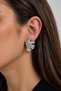 Silver Color Mini Leaf Earrings - 2