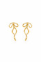 Gold Color Bow Earrings