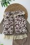 My Little Girl's Guinea Pig Leopard Inflatable Vest with Guipure Detail Baby Girl 3-Piece Set - Coffee Foam - 2