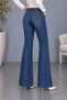 High Quality Women's 5 Pocket Low Waist Spanish Leg Skinnyfit Stretchy Jean Pants C619-Blue - 8