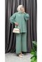 Polo Collar Knitwear Pants Suit