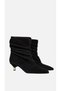 Model Giselle Short-Heeled Boots Genuine Leather Black Suede - 7
