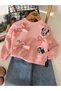 Mnn Bowknot Detailed Girls' Jeans and Pants Set - Pink - 3