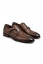 Men's Genuine Leather Neolite Sole Classic Shoes with Double Buckle Detail, Brown