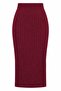 Mixray High Waist Ribbed Knitted Skirt - 3