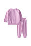Men's Basic Suit with Raglan Sleeve Patch 1-8 Years Lilac - 2