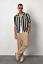 Striped Black Knitwear Men's Shirt - 6