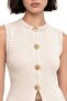Mixray Button Detailed Textured Knitwear Short Top - 4