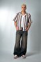 Striped Brown Knitwear Men's Shirt - 2