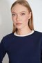 3 Thread Ribbed Sweatshirt with Ribbed Neckline - 5